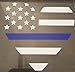Thin Blue Line Heart Vinyl Decal for Home or Car - Looks Great on Motorcycles, Laptops, Windows Also! Outdoor Vinyl. (White with Blue Line)