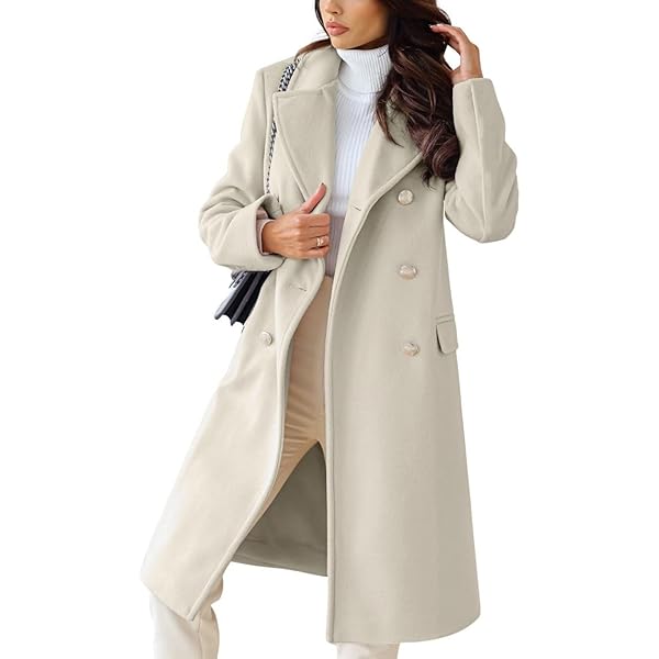 Amazon.com: utcoco Womens Leopard Long Wool Trench Coat Notched