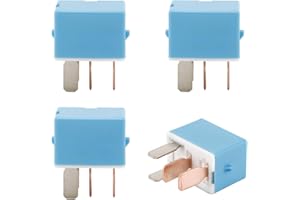 Flygun 4 PCS 4-Pin Automotive Multi-Purpose Relay, Electrical Control Device, Automatic Adjustment Conversion Circuit Replaceable Accessories, Compatible with Violet 90987-02027 (Blue)