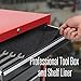 Reizen Tech Max-Tough Tool Box Liner-18 inches x 24 feet x 3mm - Stay-Put Surface Defends Against Wear and Tear - Keeps Tools Protected and Organized - Garage Shelves, Tool Chest, and Cabinets - Black