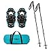 Lucky Bums Youth and Adult Snowshoes with Trekking Poles, Blue, 14-inch
