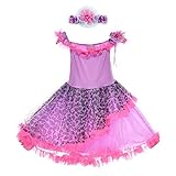 HBB Kids Little Girl's Dress Up Trendy Sassy Princess Dance Tutu with Headband & Shoes, SZ 3-5, Purple (PD02)