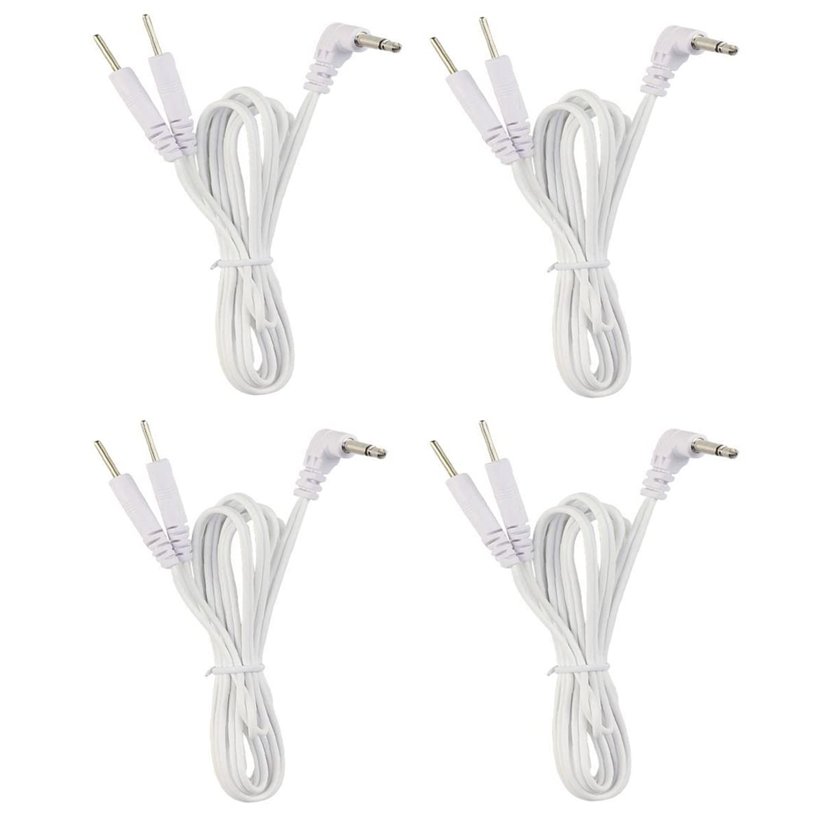 TENS Wire Cable Connector DC 3.5mm Pin 2mm Connection for TENS Unit Physiotherapy Device Pack of 4