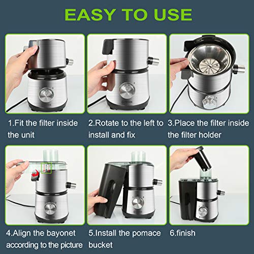 POTANE Multifunctional Juicer Machine, 3 IN 1 Centrifugal Juicer