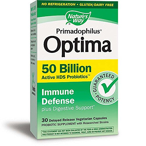 Primadophilus Optima Immune Defense 50 Billion Shelf Stable Vegetarian Capsules, 30 Count