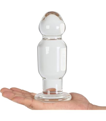Godemiche Anal En Verre Grande Taille - Pour Femmes/Couples, Transparent, Neuf
