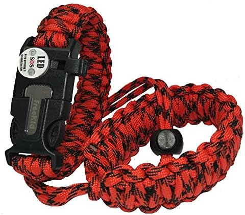Freekid Paracord Bracelet and Wrist Hand Strap Grip Lanyard for Camera Cell Phone iPod Mp3 Mp4 PSP Outdoor Emergency First Aid Tool Kit, Sos Distress Led Light Fire Starter, Emergency Knife, Whistle