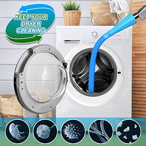 Sealegend Dryer Vent Cleaner Kit Vacuum Hose Attachment Brush Lint Remover Power Washer and Dryer Vent Vacuum Hose (V1-Blue)
