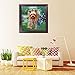 AIRDEA DIY 5D Diamond Painting by Number Kit, Cute Dog Crystal Rhinestone Embroidery Cross Stitch Arts Craft Supply Canvas Wall Decor