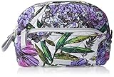 Vera Bradley Women's Signature Cotton Mini Cosmetic Makeup Bag, Lavender Meadow, One Size