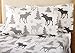 Stratton Collection Extra Soft Printed 100% Cotton Flannel Sheet Set. Warm, Cozy, Lightweight, Luxury Winter Bed Sheets. By Home Fashion Designs Brand. (Queen, Moose)