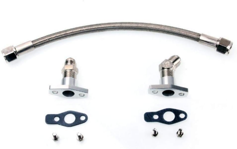 Oil Turbo Kinugawa Drain/Return mm 38 Flange 8AN 35cm K06 K04 K03 KKK