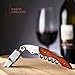 Simplife Waiters Corkscrew Wine Opener Premium Rosewood All-in-one Corkscrew Professional Restaurant Quality Bottle Opener and Foil Cutter
