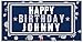 Football Party Blue and White Personalized Birthday Banner Decoration