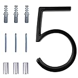 Floating Modern House Numbers 5 inch, Deamos Zinc