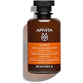 Apivita Shine Shampoo |Shine & Revitalizing Shampoo with Orange & Honey, Silicone-Free, 250 mL / 8.45 oz