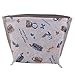 Parateck Floral Print Zipper Cosmetic Makeup Case Pouch Travel Bag Tote, Large (Blue)