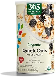 365 by Whole Foods Market, Organic Rolled Quick Oats, 18 Ounce