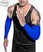 Shinymod Arm Sleeves UV Protection Sleeves for Men Women Youth Arm Warmers Compression Sports Long Sleeves Cycling Hiking Golf Basketball Driving Fishing Tattoo Covers Elbow Sleeves (Blue, L)
