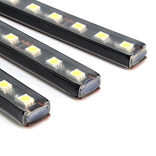 Car LED Strip Light 4pcs 36 LED DC 12V Multicolor Music Car Interior Light LED Under Dash Lighting Kit with Sound Active Function and Wireless Remote Control (Ice Blue)
