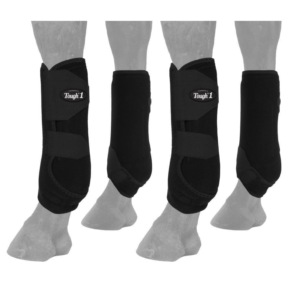 Tough 1 Extreme Vented Sport Boots Set, Black, Small