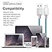 Lightning Cable, 3Pack 3FT 6FT 10FT Nylon Braided Charging Cable Cord Lightning to USB Cable Charger Compatible with iPhone 7/ 7 Plus/6/6s/6 plus/6s plus/ 5s/5c, iPad, iPod and More (White Blue)