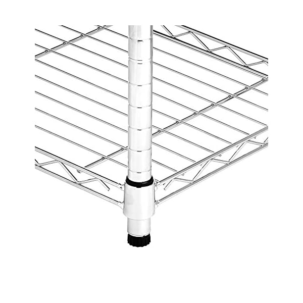 AmazonBasics 5Shelf Shelving Storage Unit on 4” Wheel Casters , Metal Organizer Wire Rack