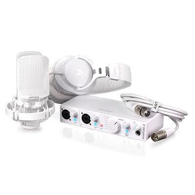 Arturia MiniFuse Recording Pack — USB Audio Interface Bundle with Condenser Microphone, Headphones, and Creative Software for Recording, Streaming, and Podcasting