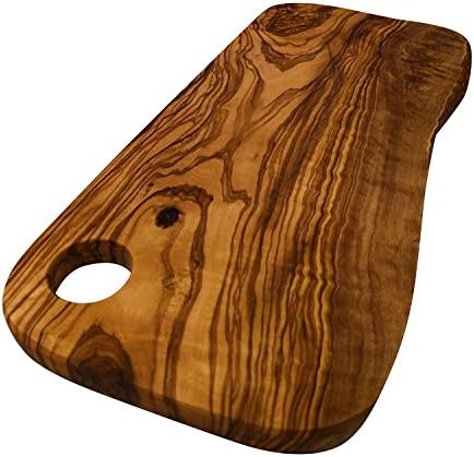 Carved Kitchen Handmade Rustic Olive Wood Chopping Cutting Board - Medium 13" (35cm) (Medium)
