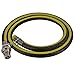 Spares2go Universal Oven Cooker Gas Supply Hose, PTFE Pipe Tape, Angled Connector & Safety Chain (5ft 1/2 inch, Straight Bayonet, BS EN14800 CE)