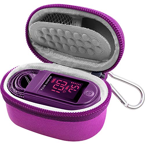 Case Compatible for Zacurate Pro Series 500DL/ BL/CMS 50-DL/Facelake/Innovo Deluxe/Facelake/Santamedical/Fingertip P.O Blood Oxygen Saturation Monitor(CASE Only)-Purple