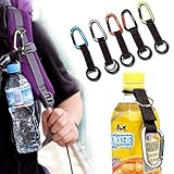 Auch 5Pcs Portable Carabiner Water Bottle Drink Buckle Hook Holder Clip Key Chain Ring for Camping Hiking Traveling