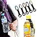 Auch 5Pcs Portable Carabiner Water Bottle Drink Buckle Hook Holder Clip Key Chain Ring for Camping Hiking Traveling, Random Color