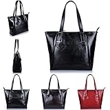ZMSnow Genuine Leather Tote Handbags Women Shoulder Bag with Leather Card Holder