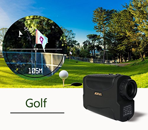 AOFAR Range Finder 1000 Yards Waterproof for Hunting Golf, 6X 25mm Measurer Laser Rangefinder with Speed Scan and Fog, Free Battery
