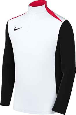 FD7671-100 Dri-FIT Academy Pro 24 Drill Top K Sweatshirt Unisex White/Black/Bright Crimson/Black Tamaño M