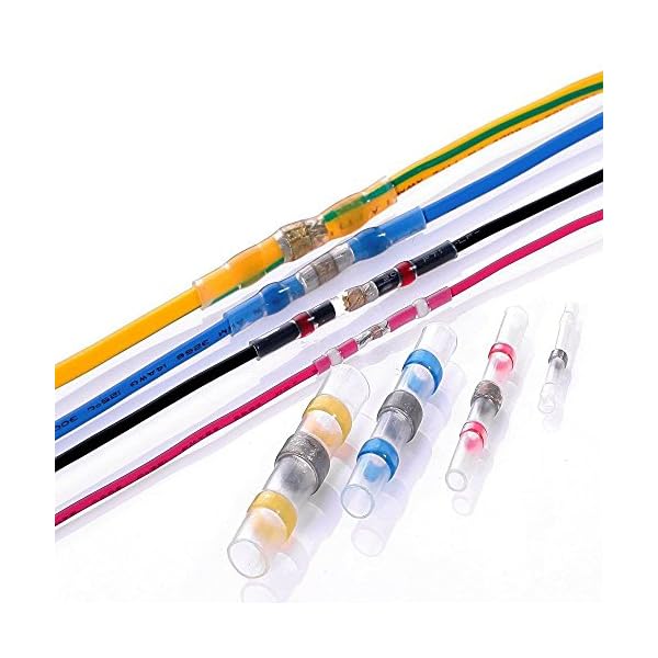 Fotag-60pcs-Waterproof-Solder-Seal-Heat-Shrink-Butt-Connectors-with-Soldering-Sleeve-Wire-Connector-Terminals-Electrical-Copper-Four-Size