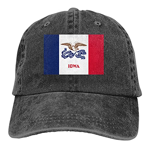 Unite States Iowa Flag Vintage Baseball Cap Beach Dad Sun Hat for