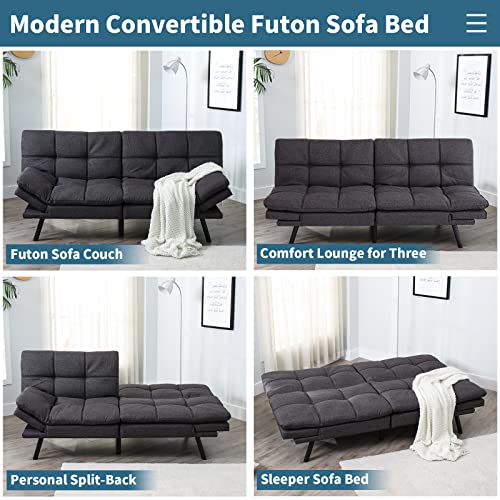 MUUEGM Futon Sofa Bed,Convertible Sleeper Sofa,Ergonomic Foldable