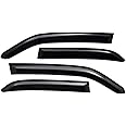 Lightronic Extra Durable Outside-Mount Auto Vent Window Visor, Fits 2005-2010 Chrysler 300, 2005-2008 Dodge Magnum, UV Protection Rain Guard, Original Window Deflector, No-Drilling, Dark Smoke, 4-Pcs
