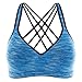 ATTRACO Women's Light Support Sports Bra Cross Back Soft Wireless Tank Top