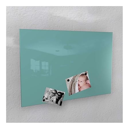 Pizarra magnética Colours-Manufaktur, color turquesa con luz verde ...