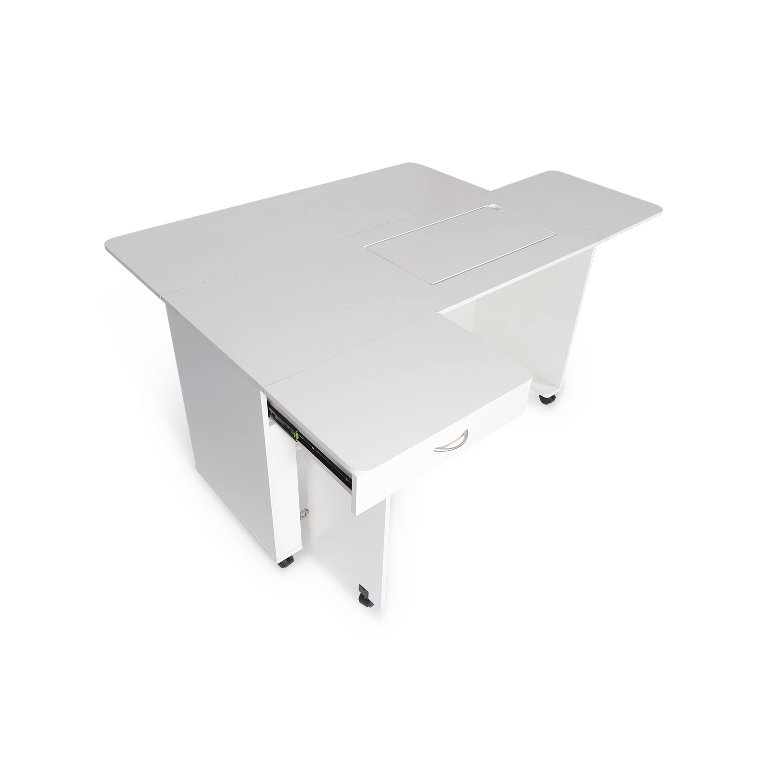 Arrow Classic Sewing Furniture “Christa” Sewing Cabinet: Full-Size, Locking Wheels, Manual Machine Lift, Side and Rear Leafs for Expansive Workspace