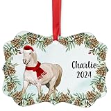 Cream Welsh Mountain Pony Christmas Ornament 2024