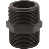 Banjo NIP150-SH Polypropylene Pipe Fitting, Short Nipple, Schedule 80, 1-1/2" NPT Male, 2-1/2" Length