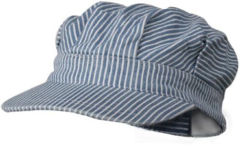 Wholesale Conductor Cap Stripes Blue White - 21844