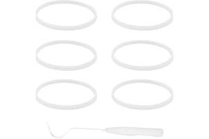 6 Pack Rubber Gaskets Replacement Seal 3.22 inch/8.2cm Sealing Gaskets Replacement Parts for Nutri Ninja Blender Replacement 