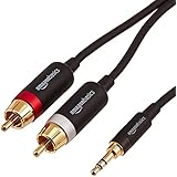AmazonBasics 3.5mm to 2-Male RCA Adapter Cable - 4 Feet