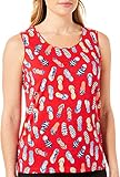 Coral Bay Petite Flip Flops Print Tank Top Large