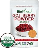 Biofinest Goji Berry (Wolfberry) Juice Powder - 100% Pure Freeze-Dried Superfood - USDA Certified Organic Kosher Vegan Raw Non-GMO - Boost Energy Eye Health - Smoothie Beverage Blend (4 oz Resealable)